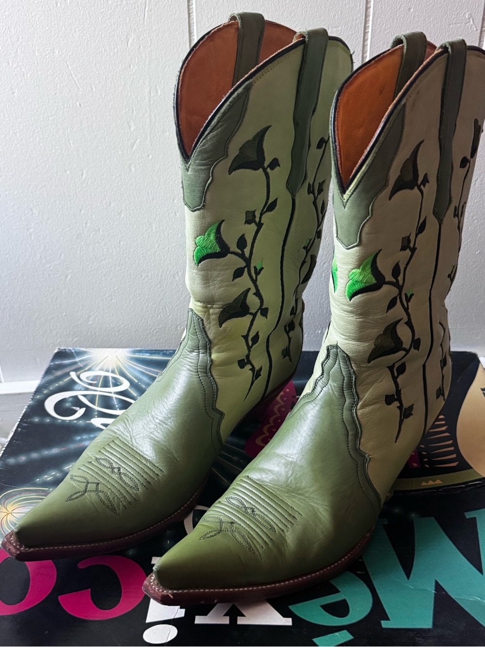Ride Green Cowboy Boots for Women